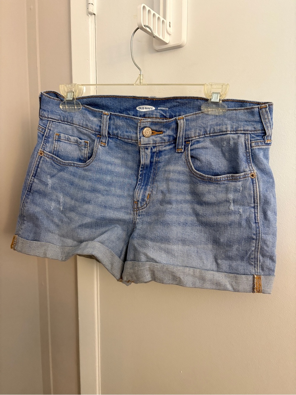Old Navy Light Wash Denim Roll-Cuff Women's Shorts